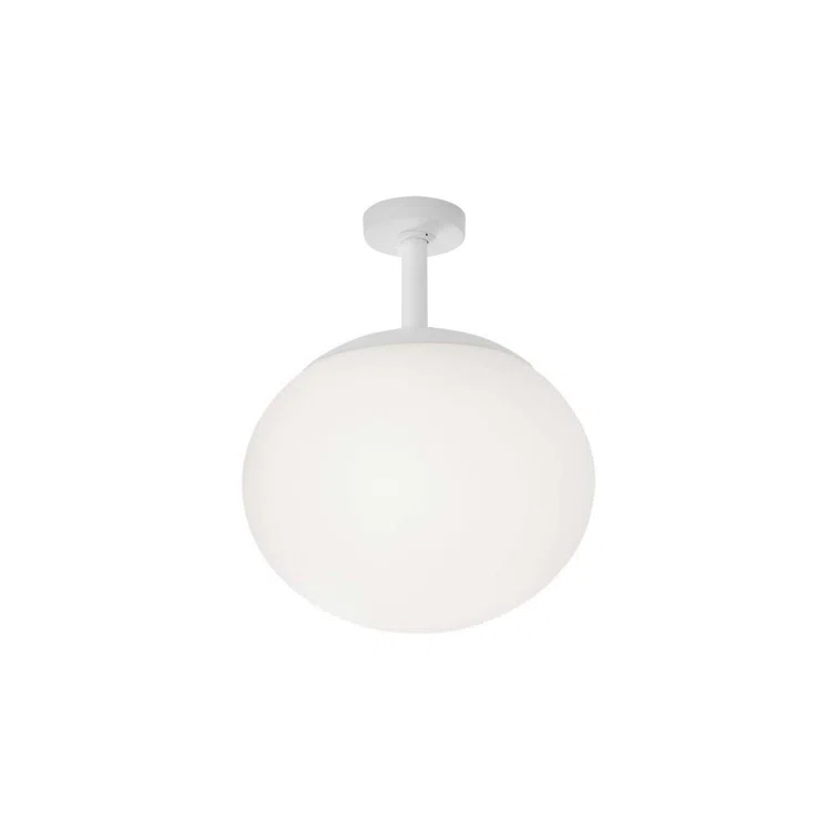 Elipse White 19.69'' W LED Outdoor Semi Flush Mount