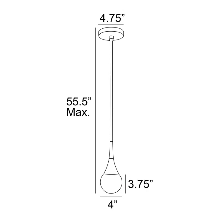 Lite Source 1 - Light LED Single Pendant