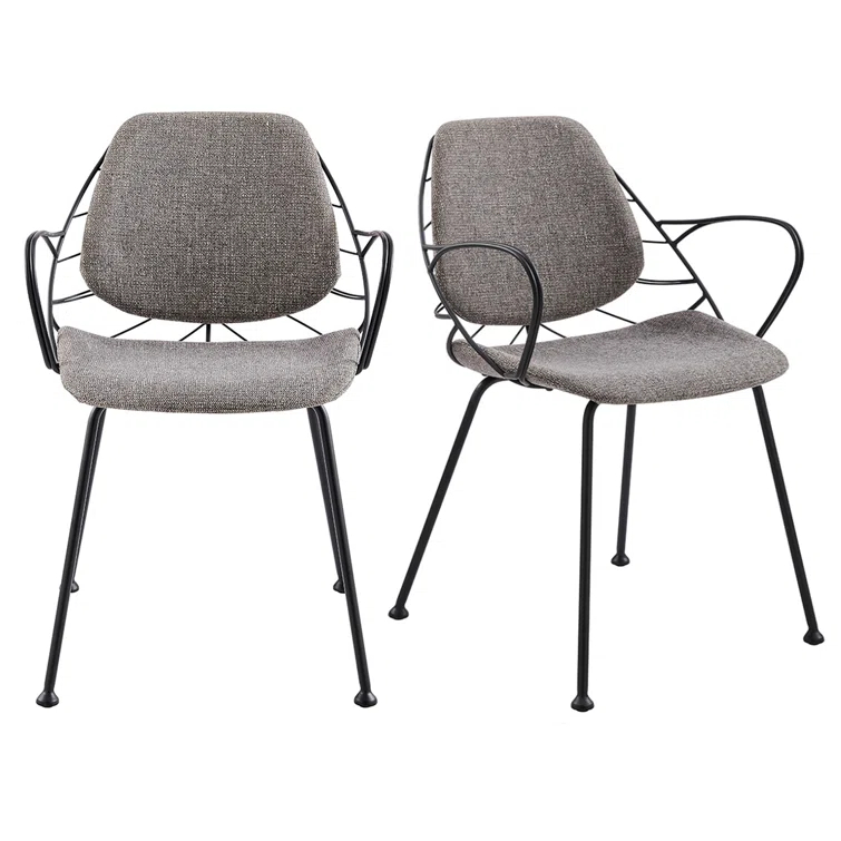 Bevers 18.3'' H Fabric Upholstered Metal Armchair