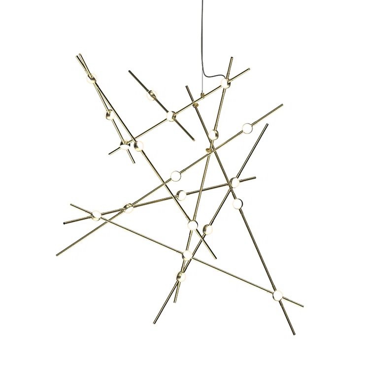 Constellation 20 - Light Dimmable LED Sputnik Modern Linear Chandelier