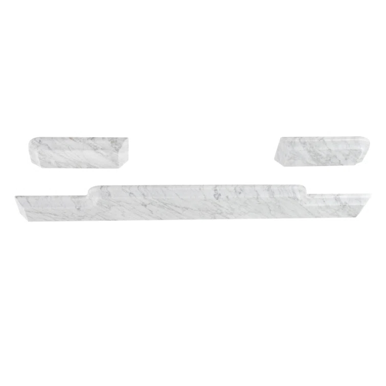 Kingston Brass Pemberton Carrara Marble Vanity Top Backsplash