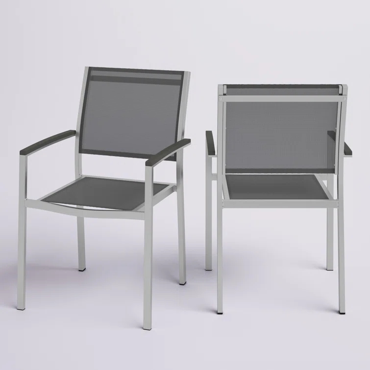 Modway Shore Dining Chair Outdoor Patio Aluminum (Set of 2)