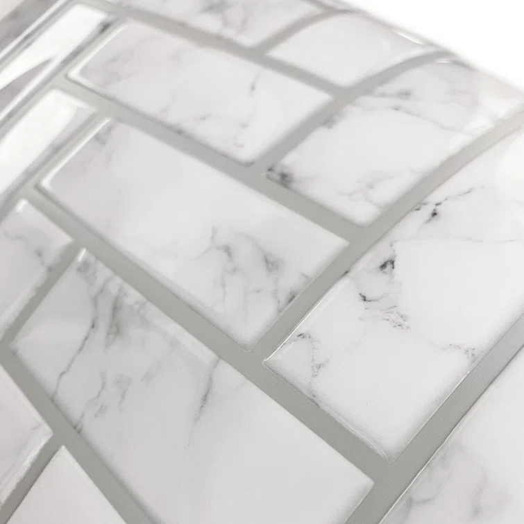 10.5'' W x 10.5'' L Polyvinyl Chloride (PVC) Peel and Stick Mosaic Tile