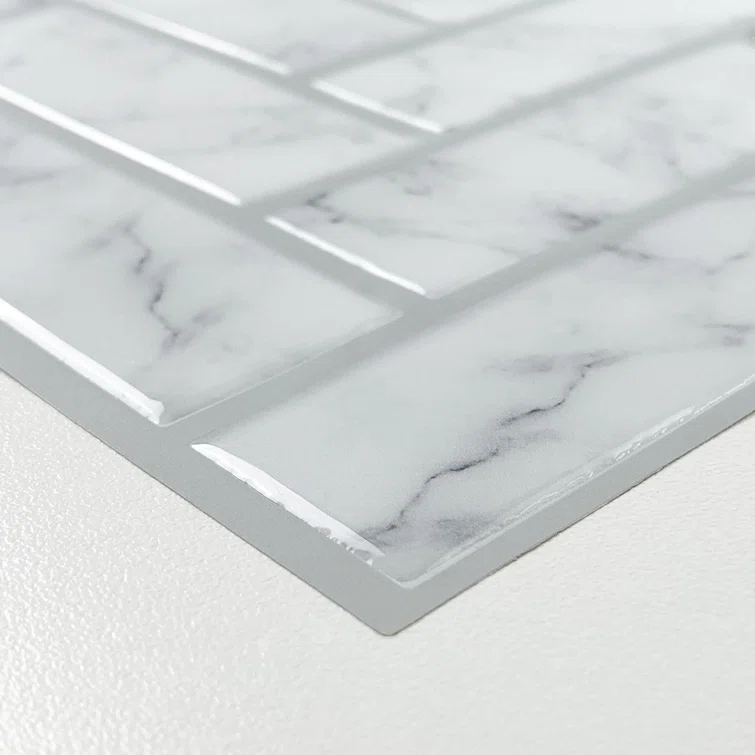 10.5'' W x 10.5'' L Polyvinyl Chloride (PVC) Peel and Stick Mosaic Tile