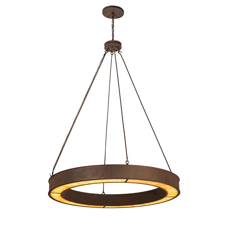 Rustic Lodge Idalight LED Drum Chandelier