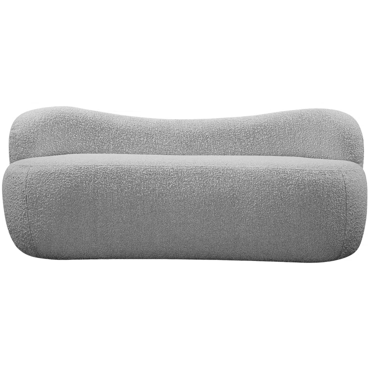 Jimmey Flair Boucle Fabric Bench