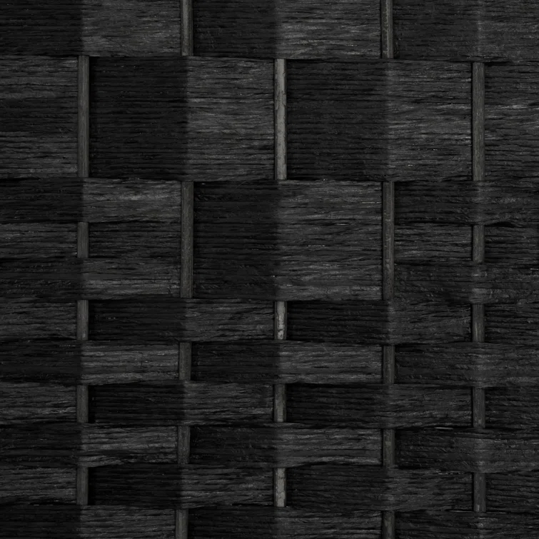 2 Ft. Tall Diamond Weave Fiber Room Divider - Dark Mocha - 8 Panel