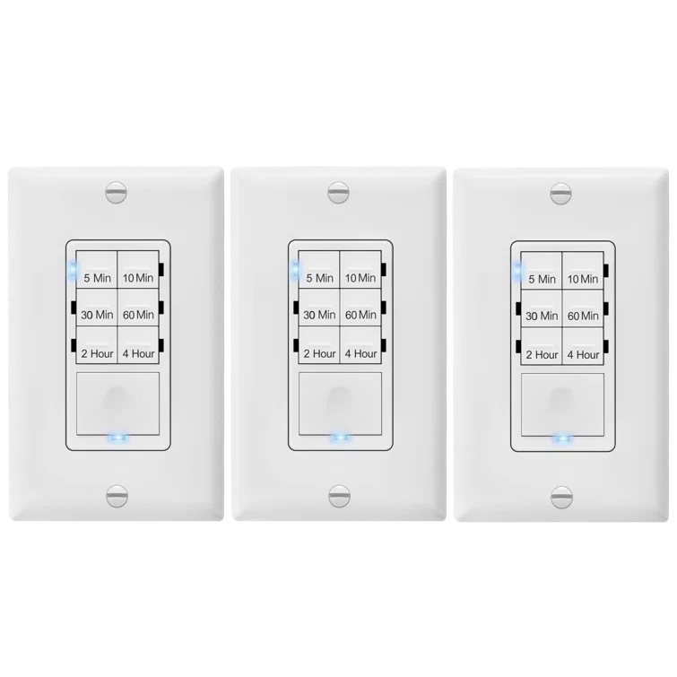 15 Tamper Resistant Single Pole Push Button Light Switch