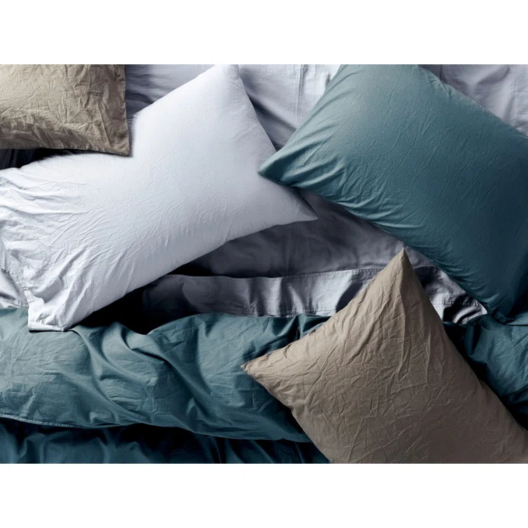 Organic Crinkled Percale Sheet Set