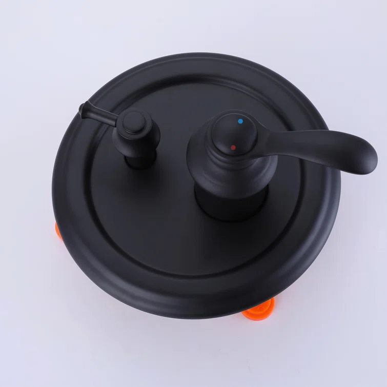 Complete Wall Mount Rainfall Shower System With RoundHandheld Spray