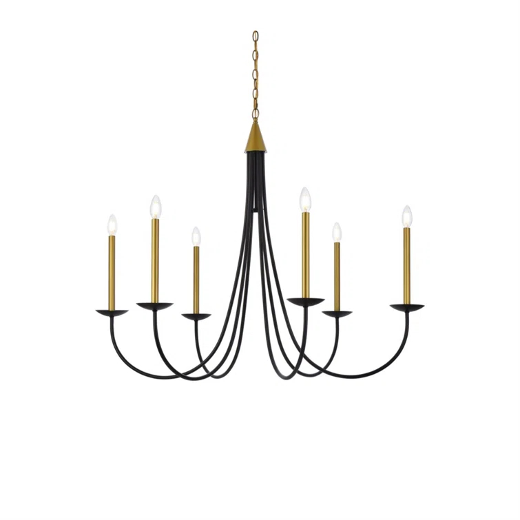 Castlehill 6 Light Metal Dimmable Chandelier