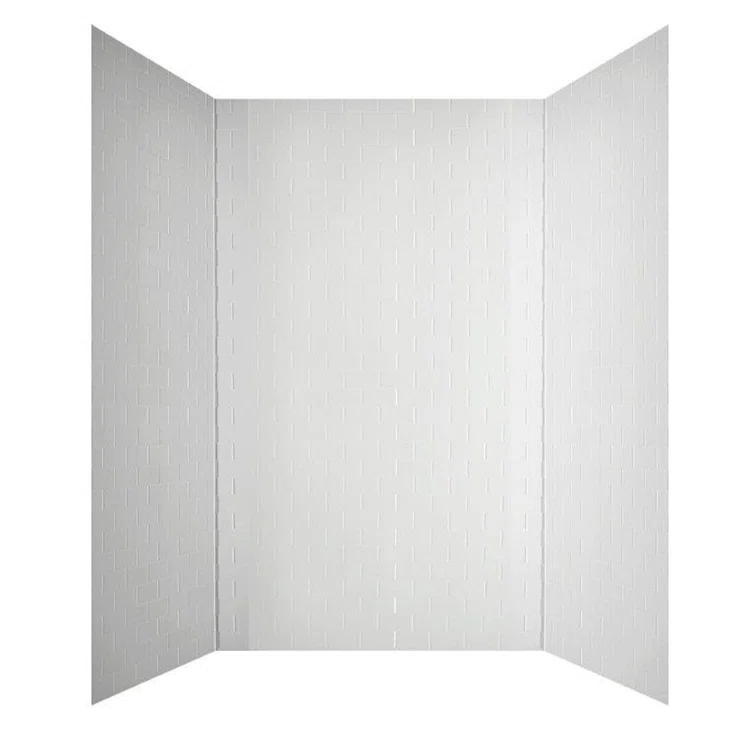 Subway Tile - Mirroflex - Tub and Shower Wall Panel - Gloss White