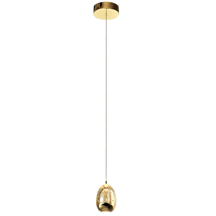 Venezia 3.5-in Integrated LED Height Adjustable ETL Certified Pendant Light with Glass Shade