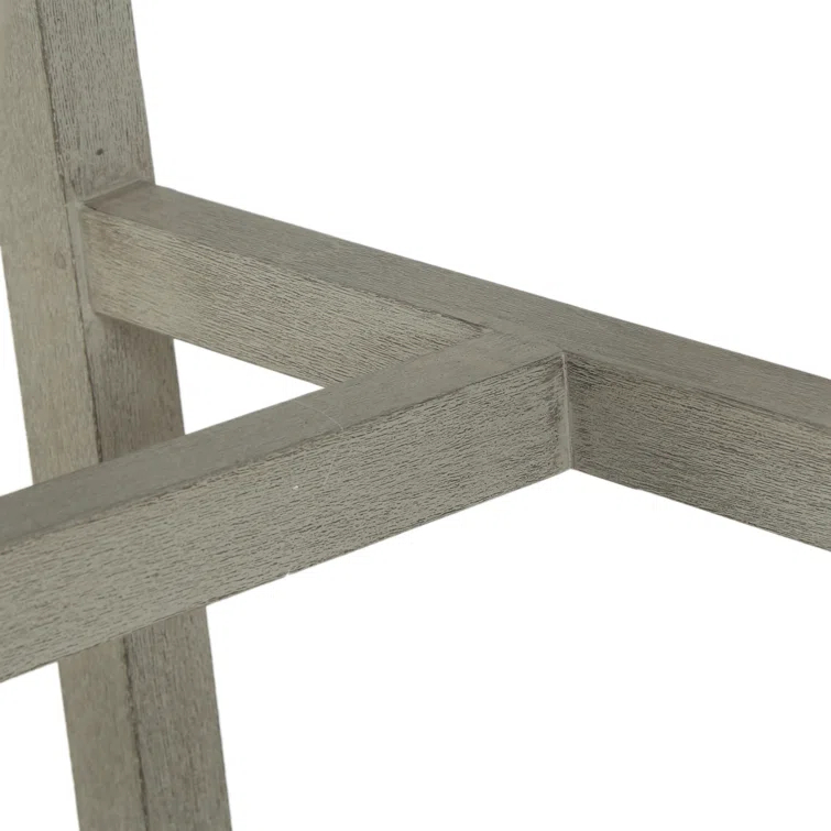 Solano Weathered Grey Teak and Dark Grey Rope Counter Stool