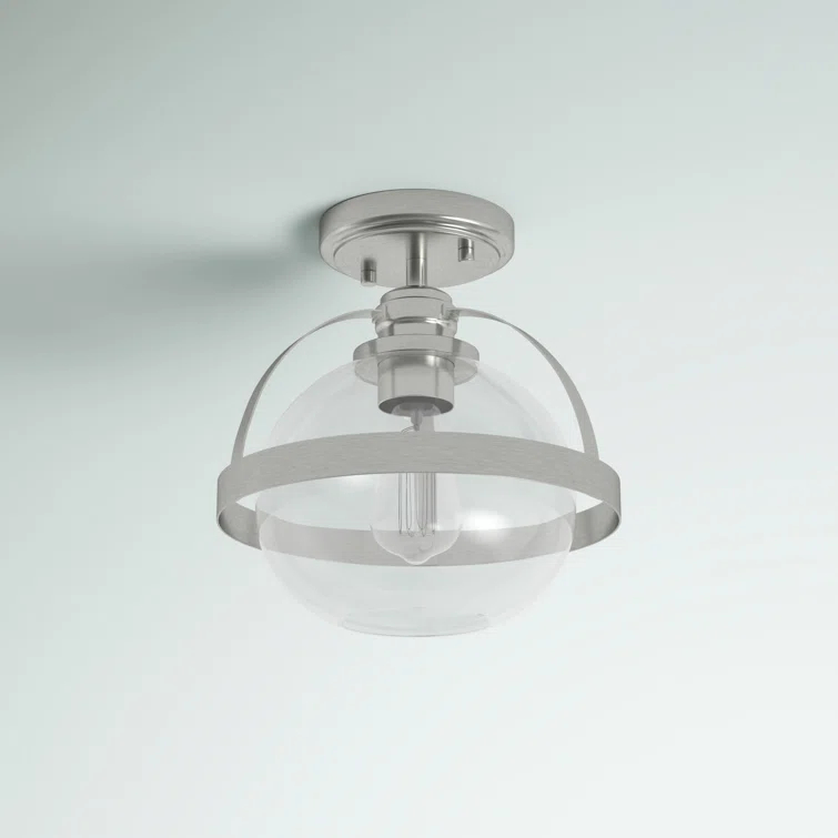 Longmeadow Glass Semi Flush Mount