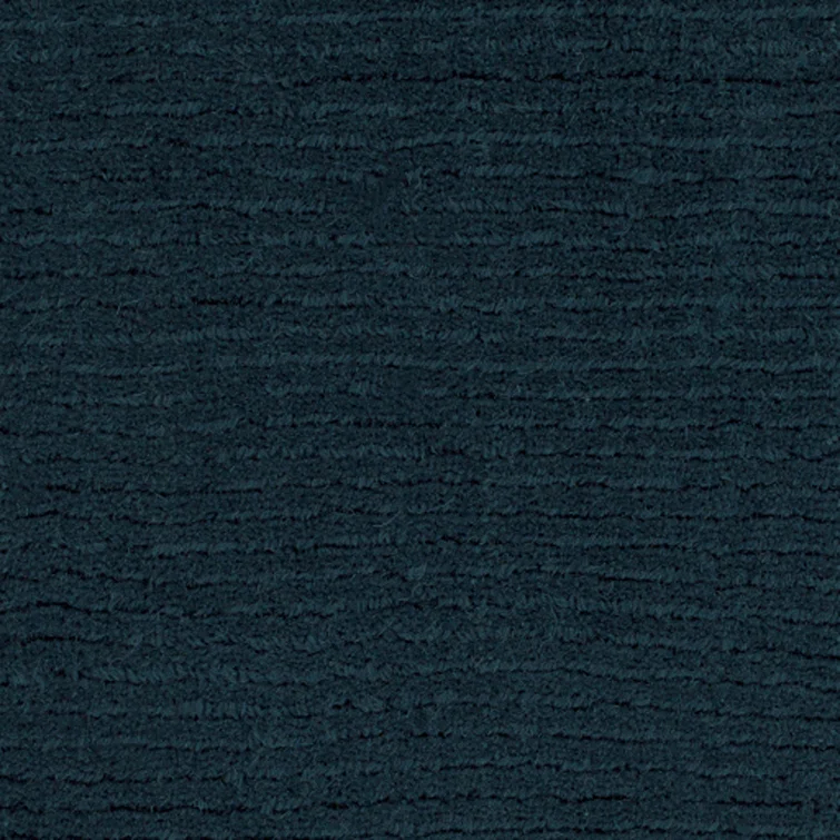 Handmade Solid Black Wool Rectangular Area Rug, 2' x 3'