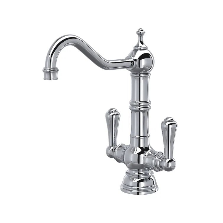 Rohl Perrin and Rowe Polished Chrome Double Handle Deck-mount Kitchen Faucet
