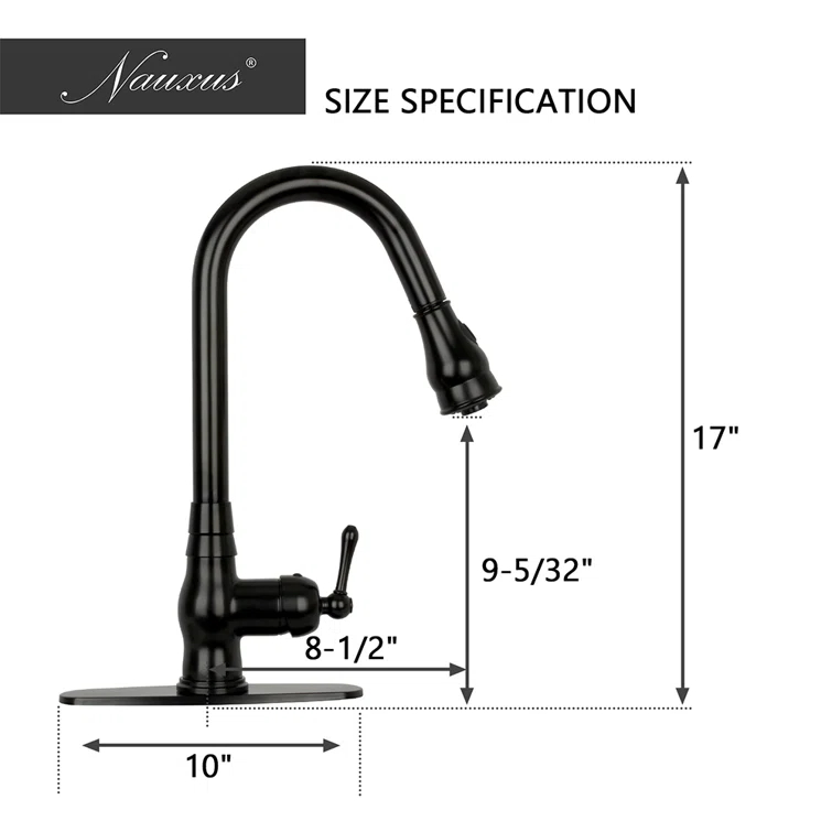 Pull Down Kitchen Faucet Single Handle Sink Faucet With Deck Plate