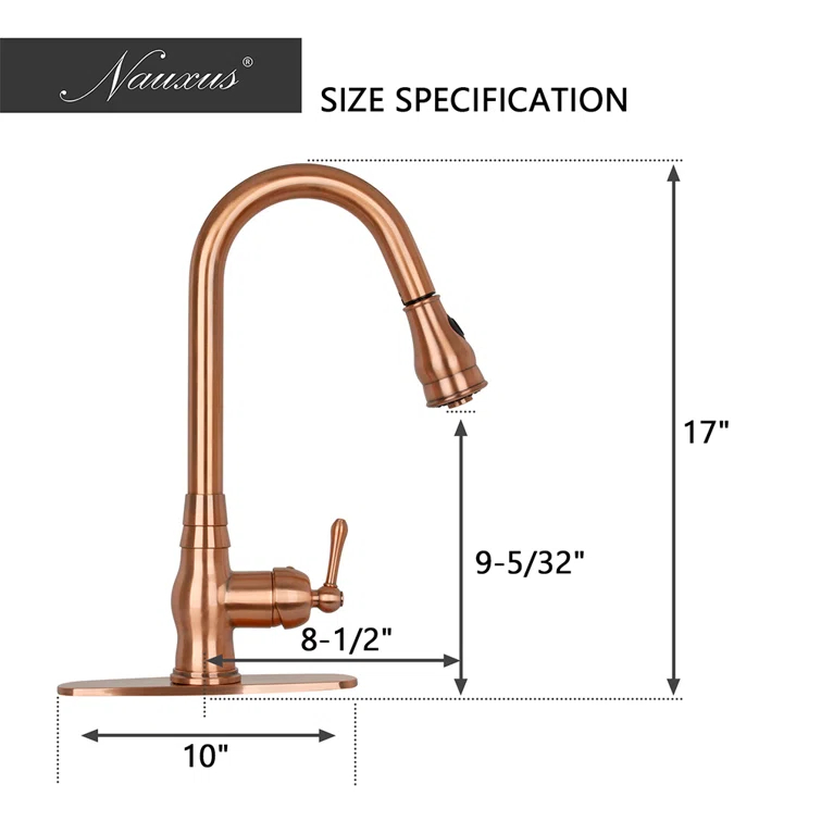 Pull Down Kitchen Faucet Single Handle Sink Faucet With Deck Plate