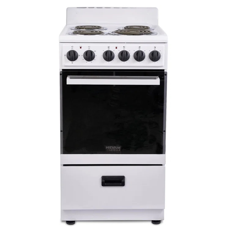 Premium Levella 20" 2.2 Cubic Feet Smart Electric Free Standing Range with 4 Burners