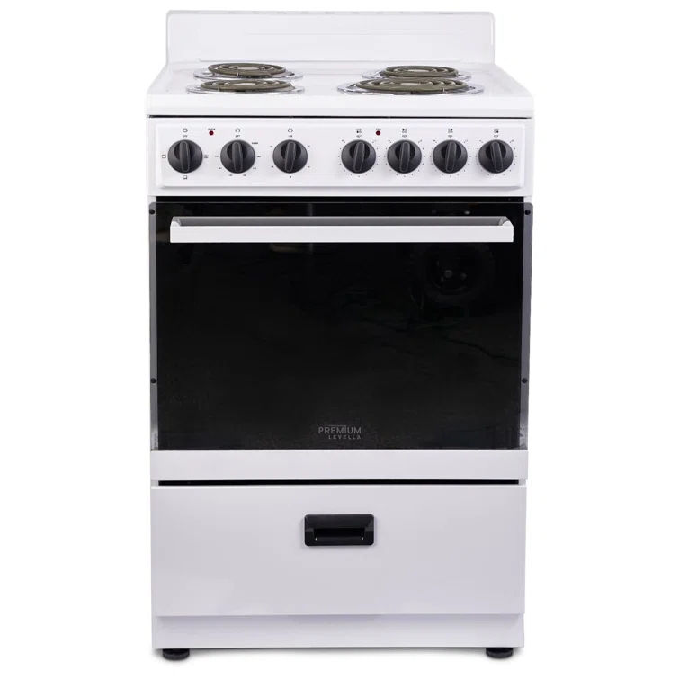 Premium Levella PRE2425GW Premium Levella 24" 2.7 Cubic Feet Smart Electric Free Standing Range with 4 Burners