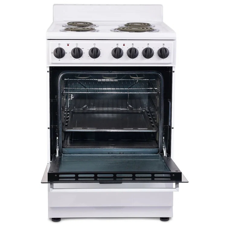 Premium Levella PRE2425GW Premium Levella 24" 2.7 Cubic Feet Smart Electric Free Standing Range with 4 Burners