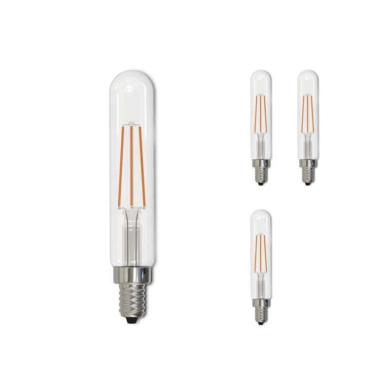 T8 LED Filament Bulb (Set of 4) - Clear Glass / E12 / 4.5Watt