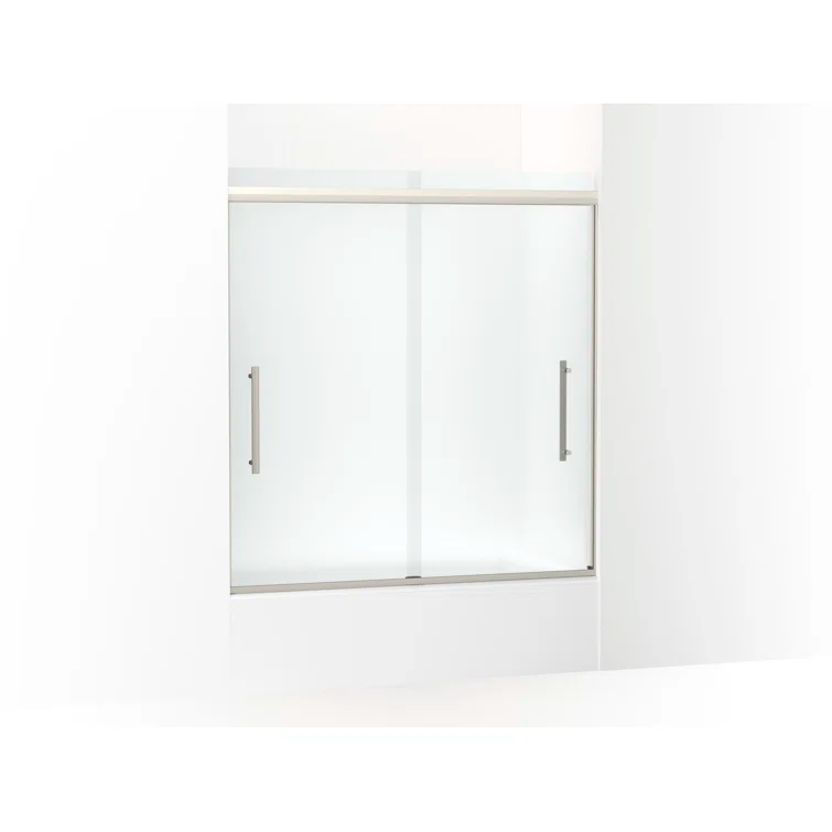 Pleat Frameless Sliding Bath Door