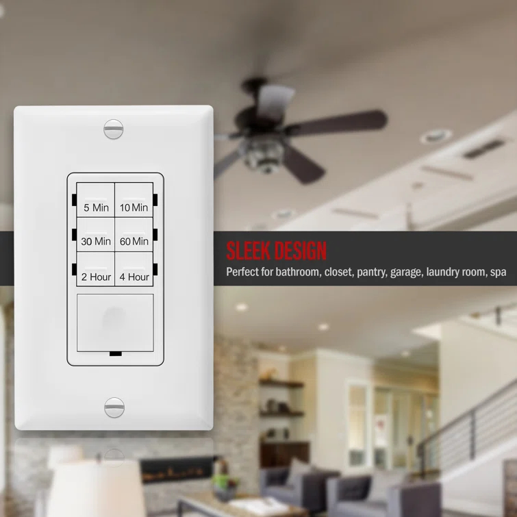 15 Tamper Resistant Single Pole Push Button Light Switch