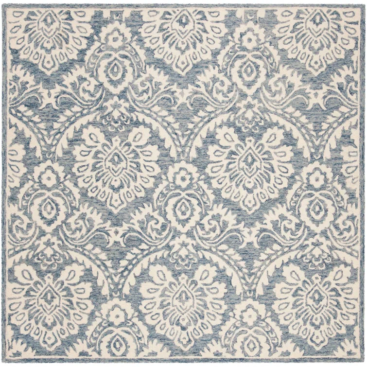 Tansy Wool Blue/Ivory Rug