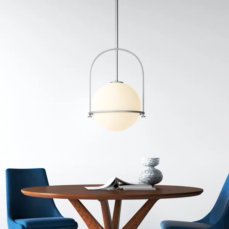 Arie Single Light Glass Dimmable Pendant