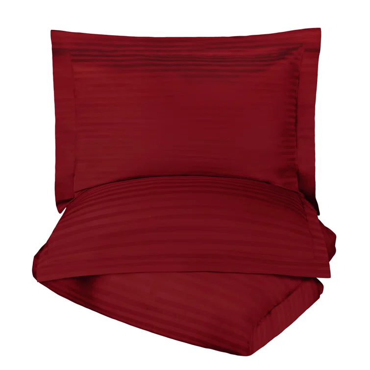 100% Egyptian-Quality Cotton Traditional Sateen Striped Luxor Treasures Duvet Cover Set