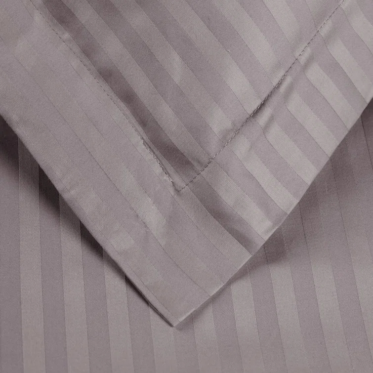 100% Egyptian-Quality Cotton Traditional Sateen Striped Luxor Treasures Duvet Cover Set