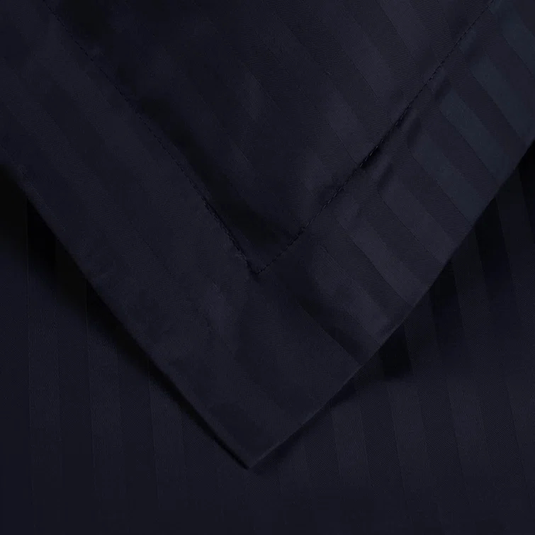 100% Egyptian-Quality Cotton Traditional Sateen Striped Luxor Treasures Duvet Cover Set