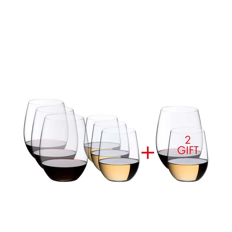 RIEDEL RIEDEL The O Wine Tumbler Cabernet/Viognier Wine Glass (Pay 6 Get 8) (Set of 8)