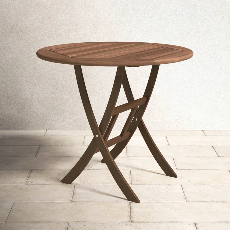 Suki 30'' Eucalyptus Fliptop Outdoor Bistro Table