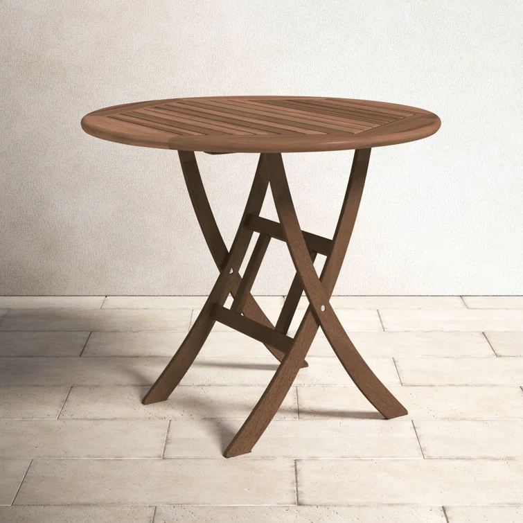 Suki 30'' Eucalyptus Fliptop Outdoor Bistro Table