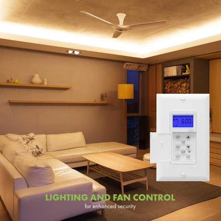 Digital Astronomic Timer Switch, 7-Day Programmable, Single Pole or 3-Way