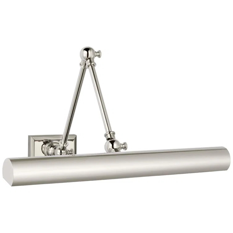 Polished Nickel Adjustable Swing Arm Library Light