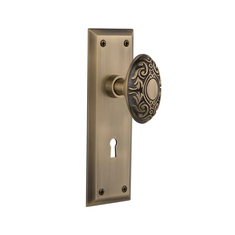 New York Plate with Victorian Door Knob