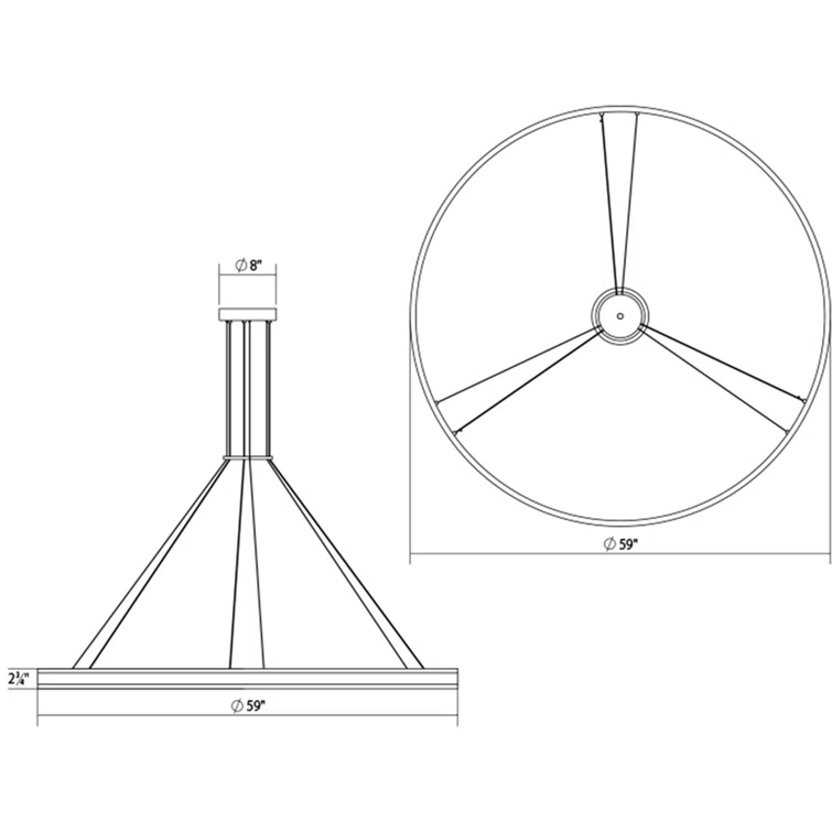 Double Corona 2 - Light Dimmable LED Wagon Wheel Chandelier