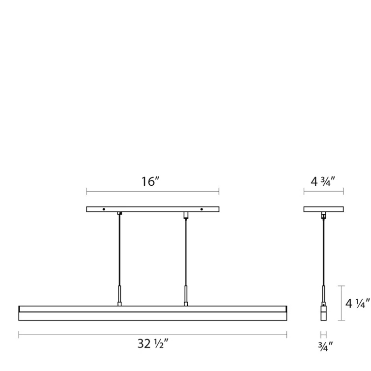 Stiletto 1 - Light LED Kitchen Island Pendant