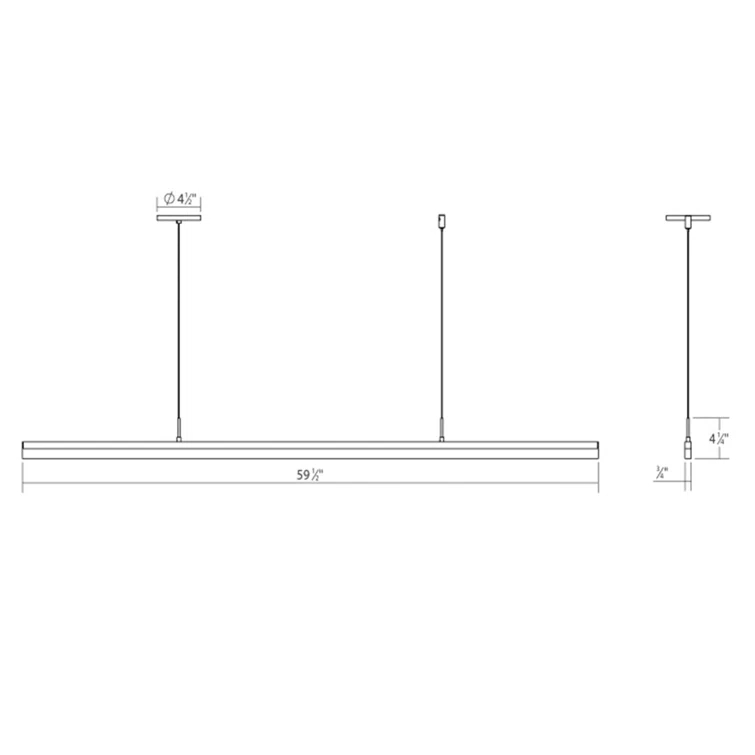 Sleek Stiletto Satin White Aluminum LED Pendant Light