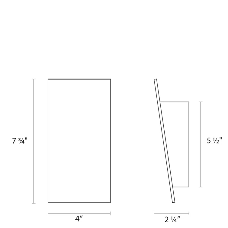 Darcia Angled Plane Narrow LED Wall Sconce - Textured White