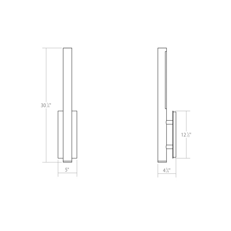 Flue Aluminum LED Armed Sconce
