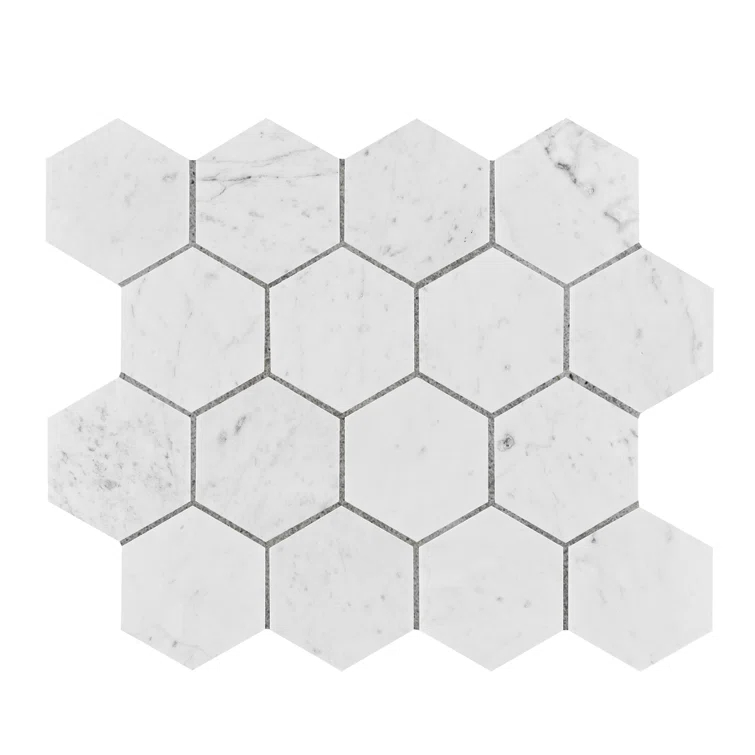 3" x 3" Marble Mosaic Pattern Wall & Floor Tile