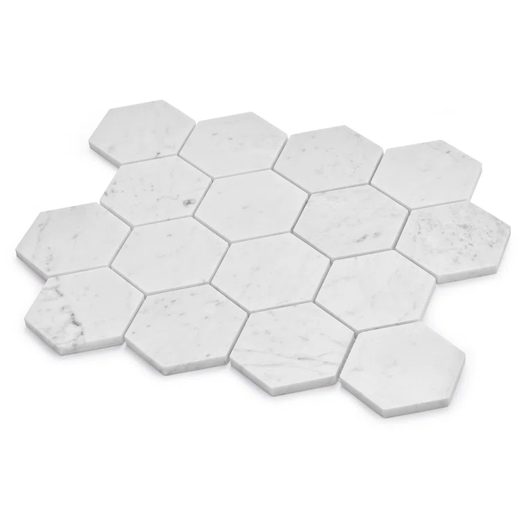 3" x 3" Marble Mosaic Pattern Wall & Floor Tile