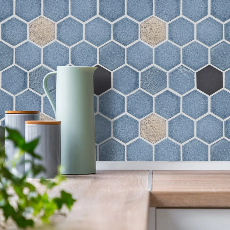 3" x 3" Natural Stone Mosaic Pattern Wall & Floor Tile