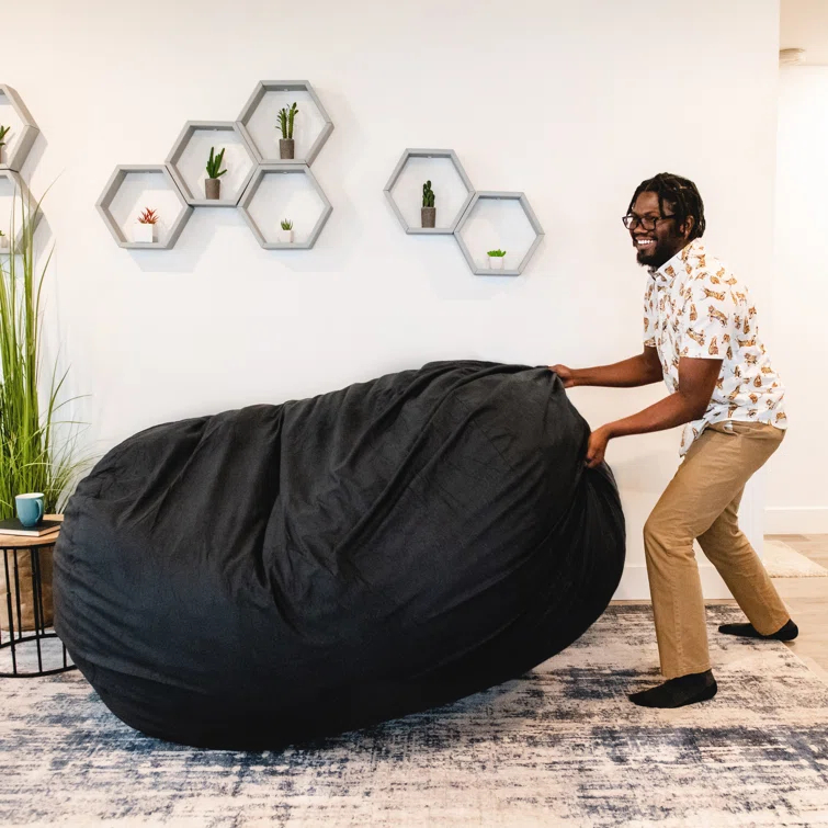 Big Joe Giant Foam Filled Bean Bag Sofa with Soft Removeable Cover