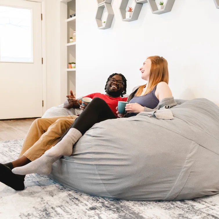 Big Joe Giant Foam Filled Bean Bag Sofa with Soft Removeable Cover